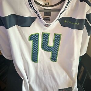 Nike Seattle Seahawks White - Metcalf  Men's Jersey
